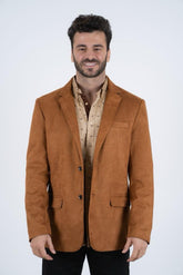 Men's Platini Camel Faux Suede Blazer