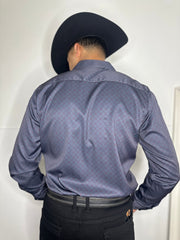 Aaron Moderno Gray/Red Print Shirt