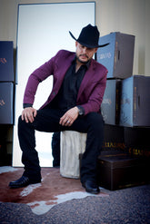 Men's Pavini Burgundy Western Saco