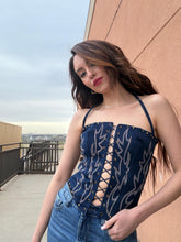Regina Denim Corcet Top