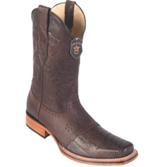 Men's Los Altos Ostrich Leg Boots With Saddle Square Toe