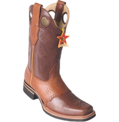 Men's Los Altos PullUp Boots With Saddle Square Toe (Rubber Sole)