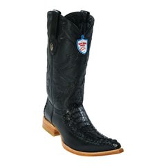 Men's Wild West Caiman Tail With Deer Boots 3x Toe