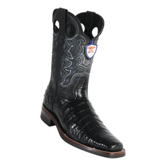 Men's Wild West Caiman Belly With Rubber Sole Boots Square Toe