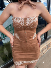 Cynthia Suede Dress