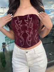Leila Top Black Cherry