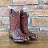 Boy's Cogñac Floral Print Boots