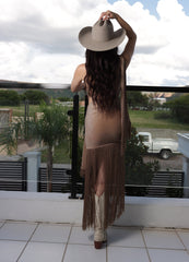 Mimi Fringe Dress Champagne