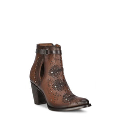 Cuadra Honey Embroidery Studs Harness Round Toe 3F92RS