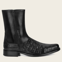 Men's Cuadra Black Caiman Belly Ankle Boots FC656