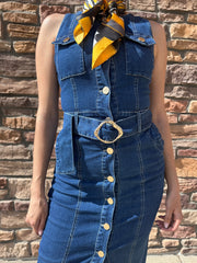 Adela Denim Dress Dark Wash