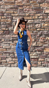 Adela Denim Dress Dark Wash
