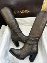 Cuadra Embroidered Dark Brown Leather Boots with Austrian crystals 3F80RS CU584