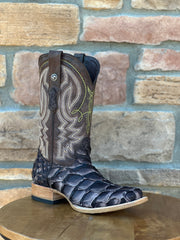 Men's Tanner Mark Monster Fish Matte Nicotine Wide Square Toe Boots