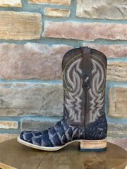 Men's Tanner Mark Monster Fish Matte Nicotine Wide Square Toe Boots
