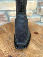Men's Los Altos Python 7X Toe Ankle Boots Matte Black