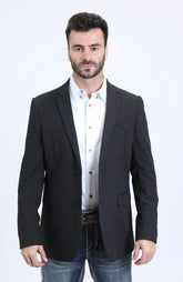 Men's Platini Black Western Blazer BLW10932