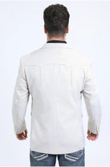 Men's Platini Off-White Western Blazer BLW10938