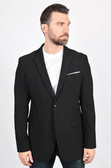 Men's Platini Black Modern Fit Blazer BLZ9926