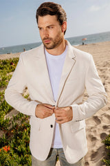 Men's Platini Off White Suede Western Blazer BLZ9590