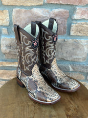 Los Altos Python Oryx Wide Square Toe Boots