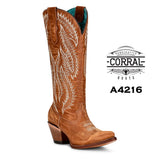Corral A4216 Golden Embroidery Tall Top Boots