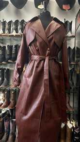 MARGUA Auburn Vegan Leather Coat