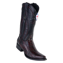 Men's Wild West Ostrich Leg Boots Snip Toe