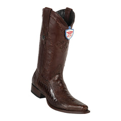 Men's Wild West Ostrich Leg Boots Snip Toe