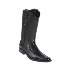 Men's Wild West Ostrich Leg With Deer Boots European Square Toe