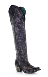 Corral Black Embroidery Tall Top Boots E1506