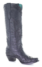 Corral A4047 Black Vintage Eagle Overlay Boots