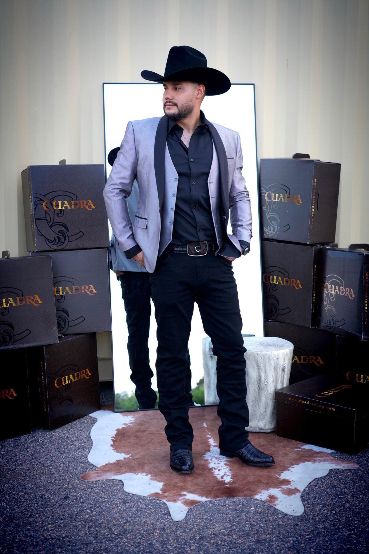 Men's Retro Grey Slim Fit Blazer