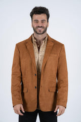 Men's Platini Camel Faux Suede Blazer