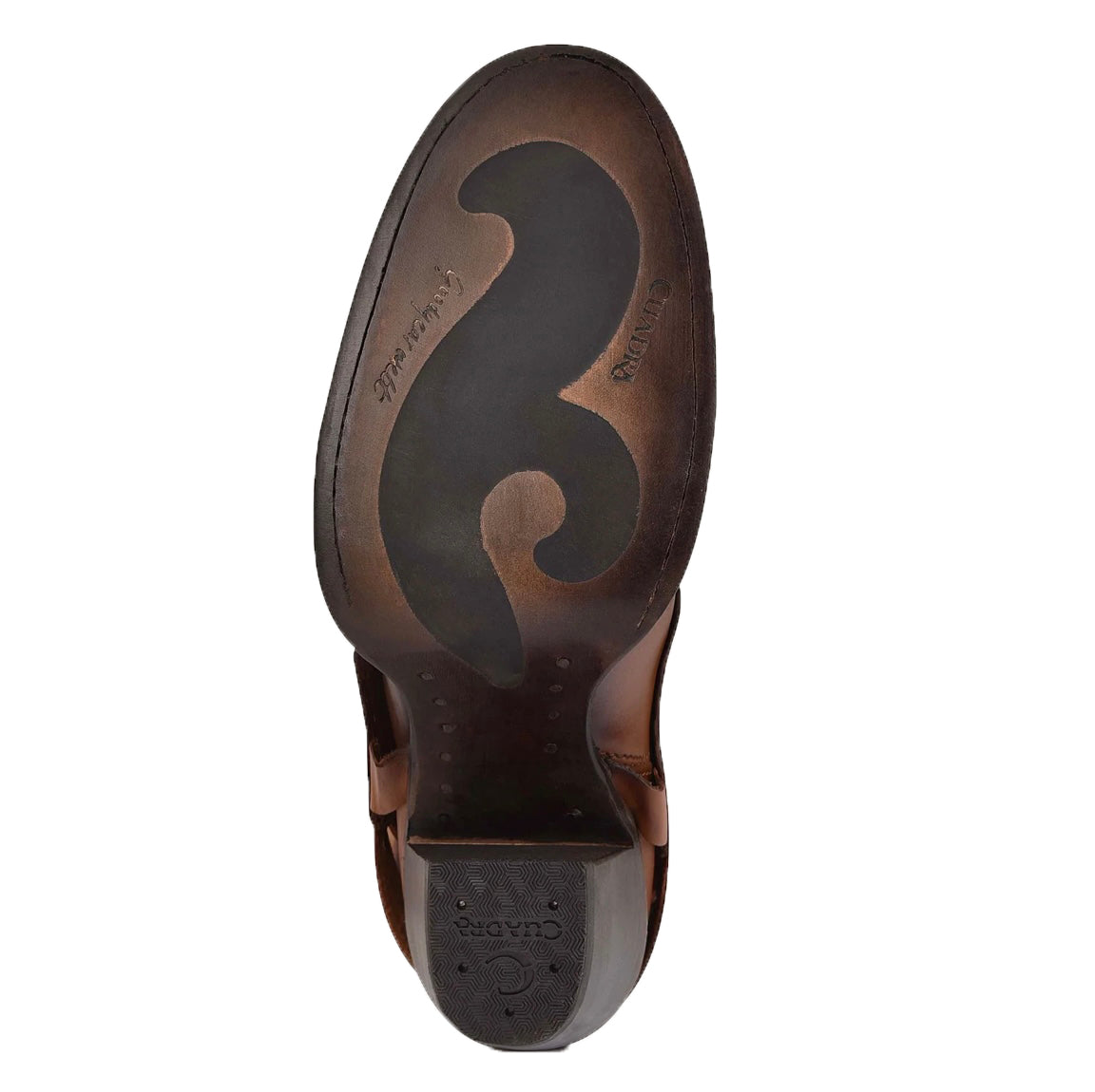 Cuadra Engraved Honey Leather Tall Boot