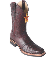 Men's Los Altos Caiman Belly Boots With Saddle Square Toe