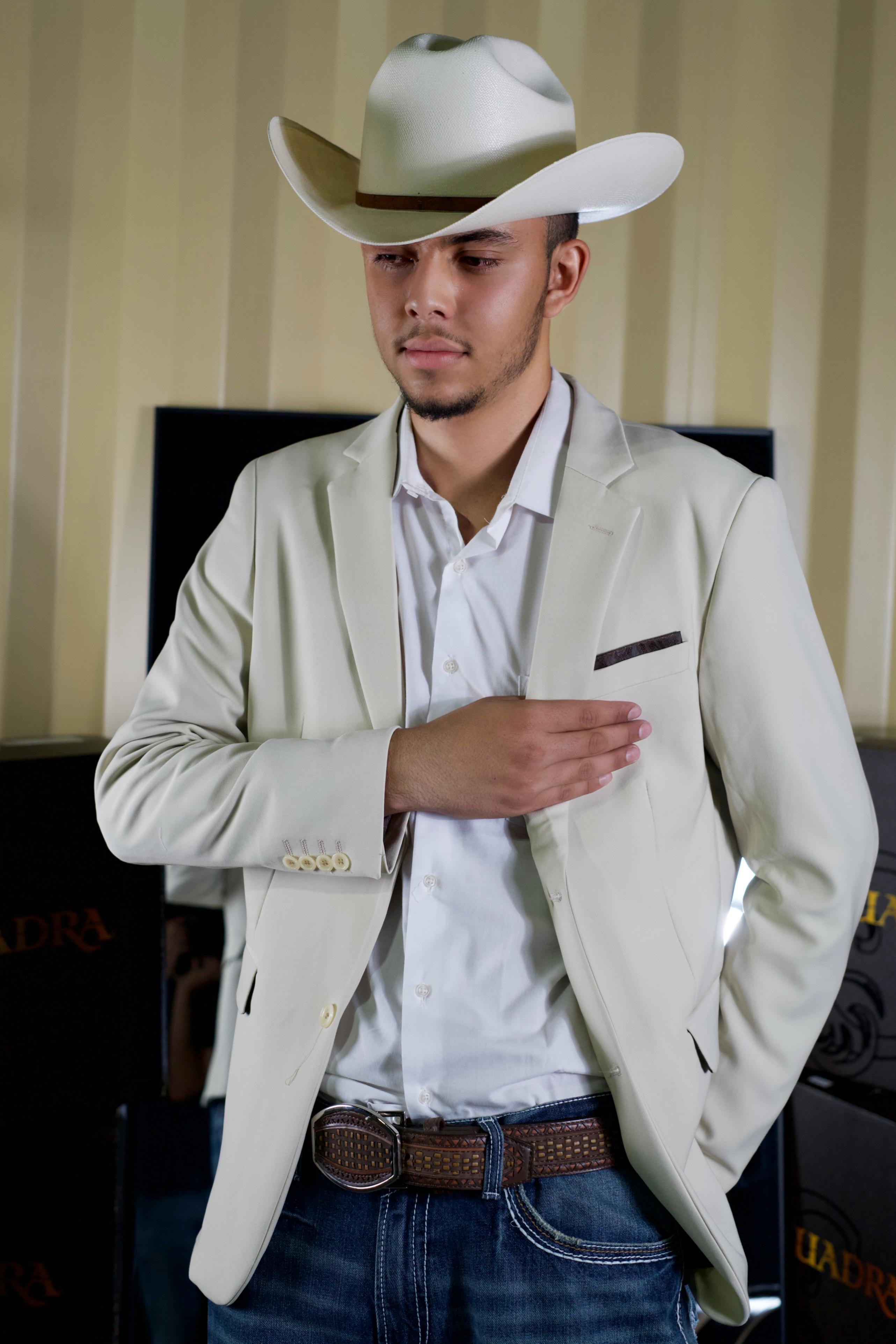 Men's Platini Beige Western Blazer