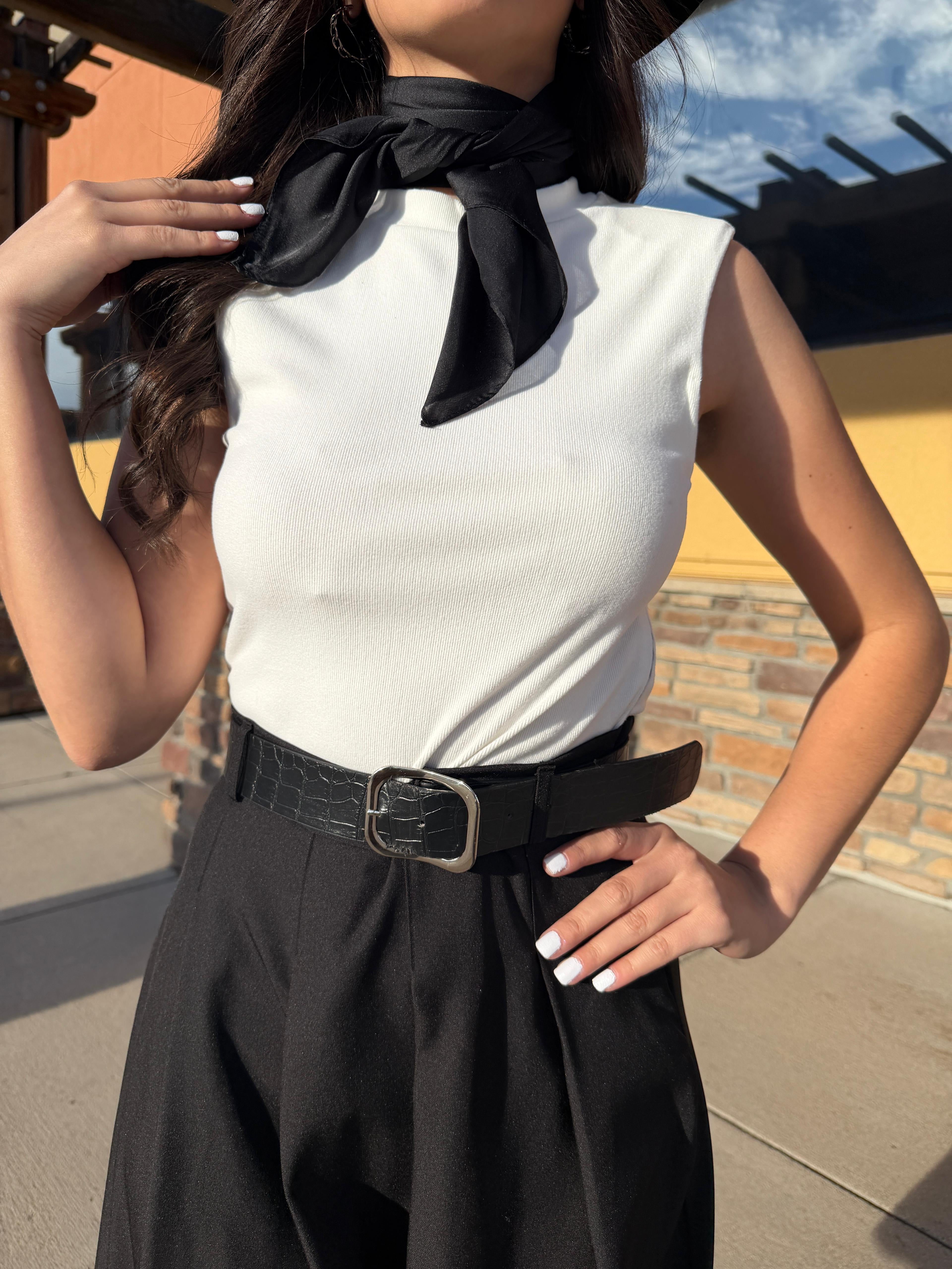 Georgina Midi Dress Black/White