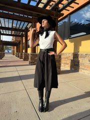 Georgina Midi Dress Black/White
