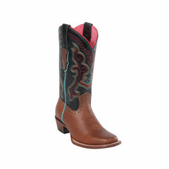 Women's Quincy Grasso Leather Boots Square Toe