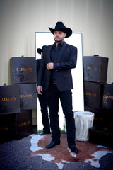 Men's Retro Black Slim Fit Blazer