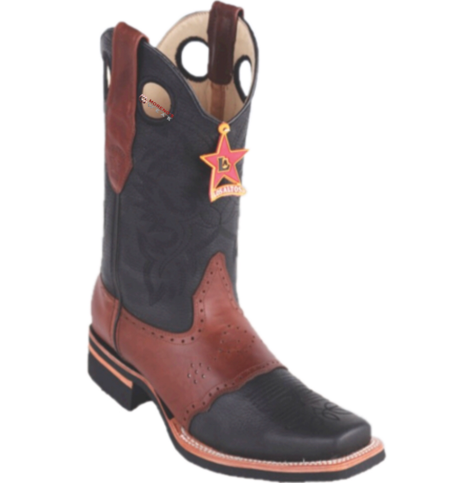 Men's Los Altos Grisly Boots With Saddle Square Toe (Rubber Sole)