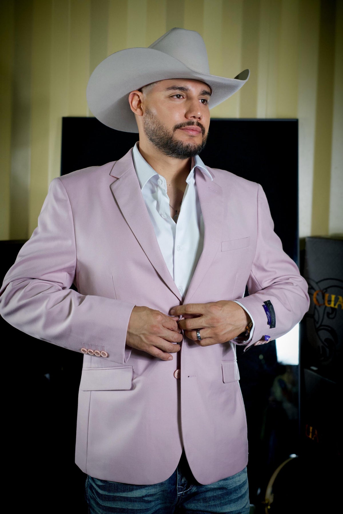 Men's Retro Rosa Pastel Saco