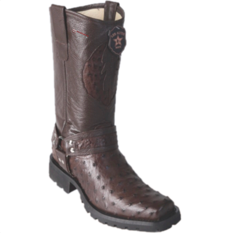 Men's Los Altos Ostrich Biker Boots