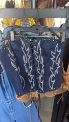 Regina Denim Corcet Top