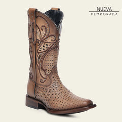 Women's Cuadra Western Rodeo Light Brown Boots CU988