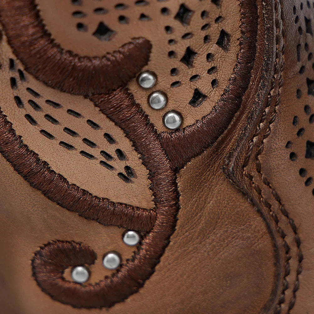 Women's Cuadra Western Rodeo Light Brown Boots CU988