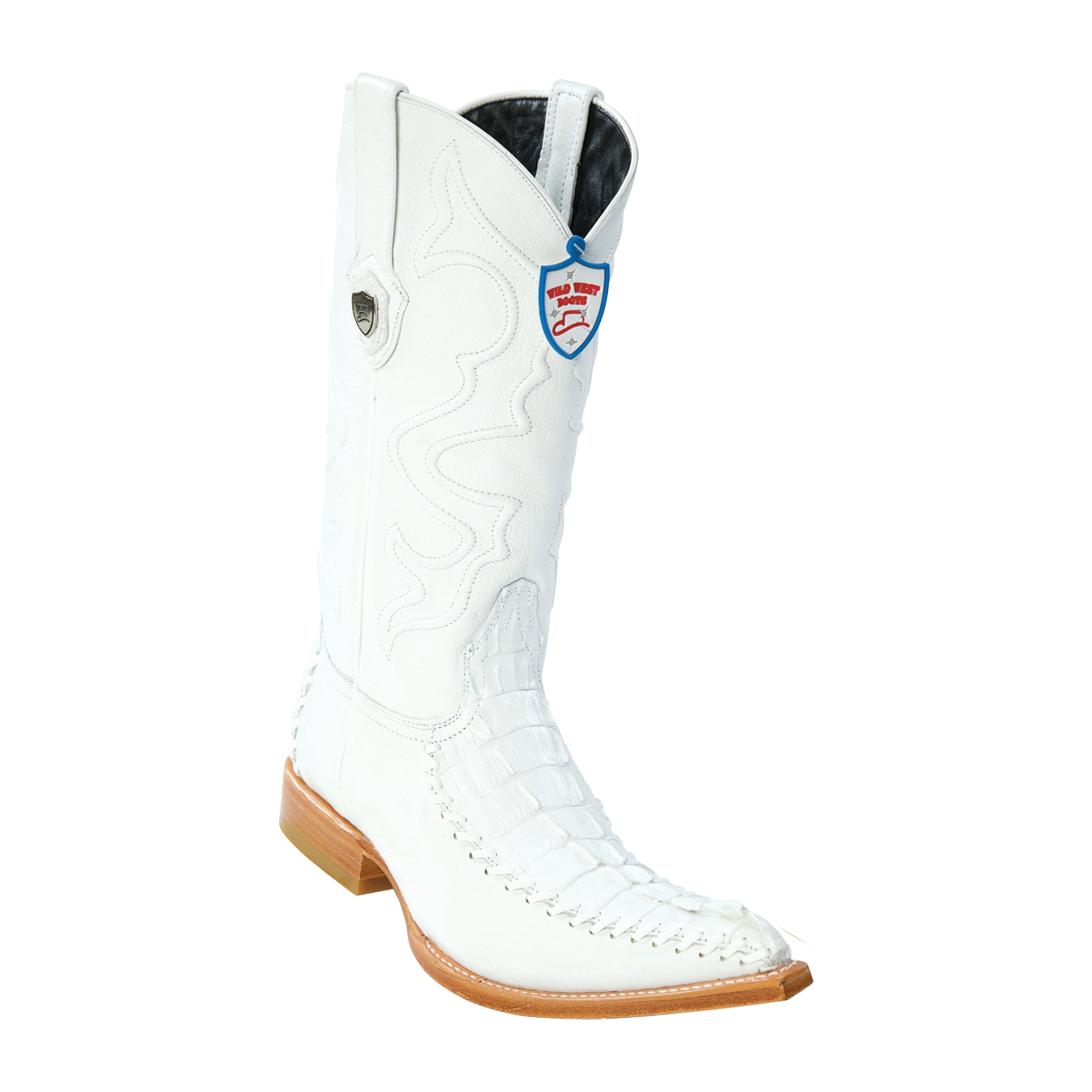 Men's Wild West Caiman Tail With Deer Boots 3x Toe