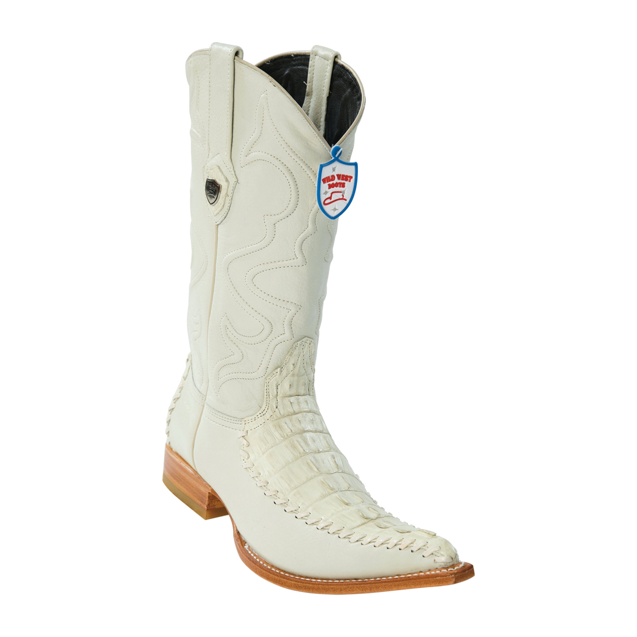 Men's Wild West Caiman Tail With Deer Boots 3x Toe