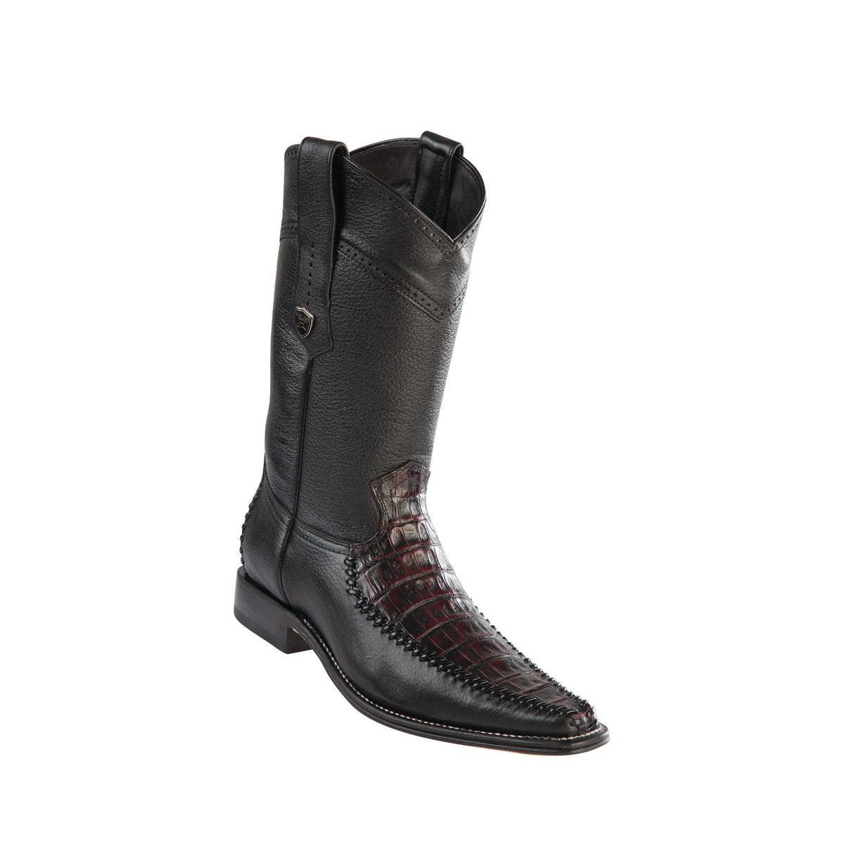 Men's Wild West Caiman Belly With Deer Boots European Square Toe